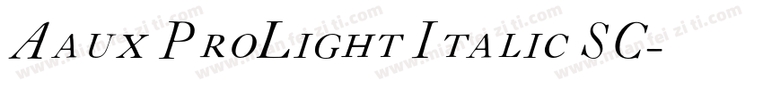 Aaux ProLight Italic SC字体转换
